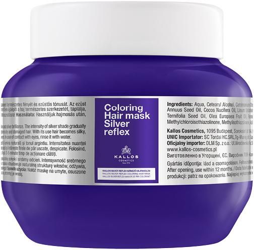 Kallos - silver hamvasító pakoló 275 ml