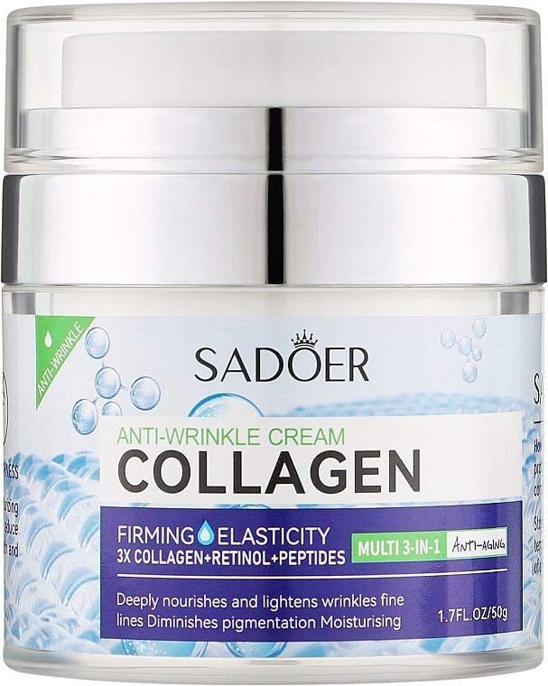 Sadoer - 3 x collagen - retinol - peptides arckrém 50 gr